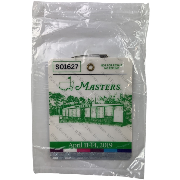 2019 Masters Tournament Series Badge in Original Unopened Packaging - Tiger Woods Win