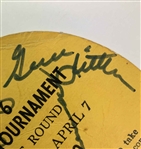 Palmer, Casper, Coody & Broadcast Legends Signed 1976 Masters Par 3 Wednesday Ticket #7387 JSA ALOA