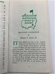 Two Original 1975 Masters Tournament Ephemera Items Including Spectator Guide and Saturday Pairings Sheet