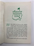 A Collection of Five 1967 Masters Tournament Memorabilia Items Including Pairing Sheets and Spectator Guide