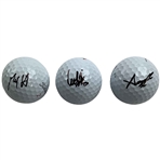 Max Homa, Ludvig Aberg & Aaron Rai Signed Masters Logo Golf Balls JSA ALOA