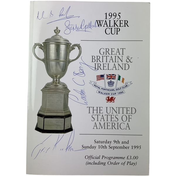 1995 Walker Cup Program (Tigers Only Appearance) w/4 Player Sigs JSA ALOA