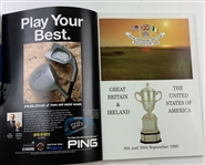 1995 Walker Cup Program (Tiger's Only Appearance) w/4 Player Sigs JSA ALOA