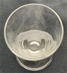 Set of Four Libbey Glass The Golfer Pattern Footed Glasses
