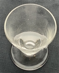 Set of Four Libbey Glass The Golfer Pattern Footed Glasses
