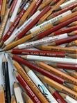 A Collection of Approximately 95 Vintage Promotional Golf Pencils from Various Clubs and Resorts