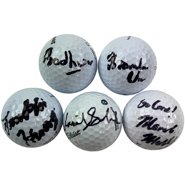 Maverick McNealy & 2016-17 Stanford Golf Team Signed Golf Balls JSA ALOA