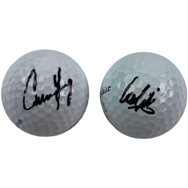 Ludvig Aberg & Cameron Young Signed Golf Balls JSA ALOA