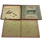 Antique J.W. Spear and Sons Indoor Golf Board Game with Cast Metal Hazards