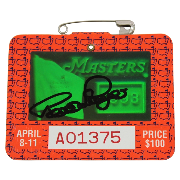 Bernhard Langer Signed 1993 Masters Tournament SERIES Badge #A01375 JSA ALOA