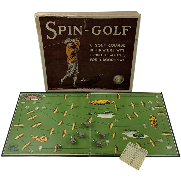 Vintage E-Zee-On Spin-Golf Tabletop Board Game Made in England