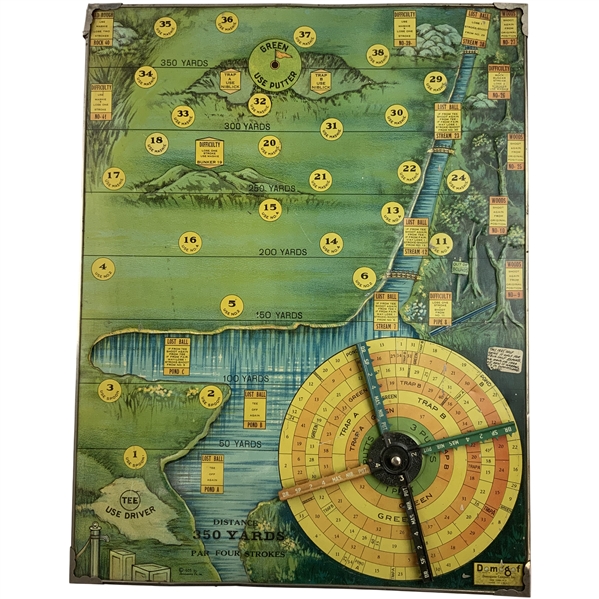 1935 DomoGof Mechanical Golf Board Game by Domogame Company Inc.
