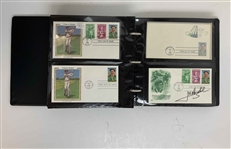 US Golf/Historical Philatelic Collection, FDCs, Sigs Include Nicklaus, Trevino, Olazabal & Many More 