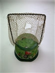 TPS Japan Tin Litho Windup Mechanical Bear Golfer Toy Set with Original Box