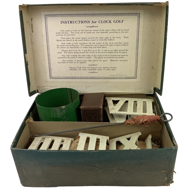 Vintage Gee Bee Products Clock Golf Lawn Putting Game, 1926