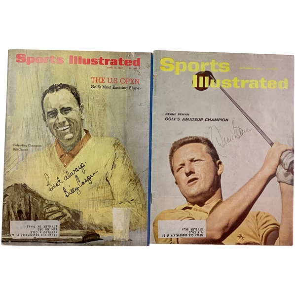 Billy Casper & Deane Beman Signed Sports Illustrated Magazines JSA ALOA
