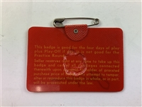 Jack Nicklaus Signed 1972 Masters Tournament SERIES Badge #21314 JSA ALOA