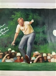 Jack Nicklaus Signed 1986 Masters 'Golden Moment' Original Oil on Canvas Painting JSA ALOA