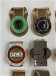A Collection of Sixteen Vintage Golf Tournament Contestant Money Clips and Accessories, 1958-1991