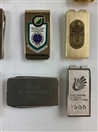 A Collection of Sixteen Vintage Golf Tournament Contestant Money Clips and Accessories, 1958-1991