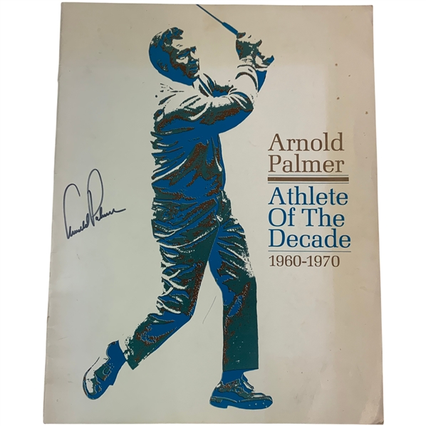Arnold Palmer Signed Athlete Of The Decade 1960-1970 Commemorative Booklet JSA ALOA