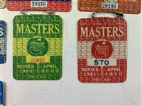 Collection of 14 Masters Tournament Series Badges 1968-1983