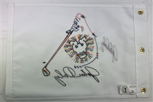 John Daly Signed Official Lion Logo Golf Pin Flag JSA ALOA