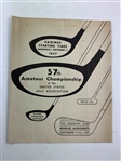 Two Pieces of 1957 U.S. Amateur Championship Golf Ephemera Including Official Program and Wednesday Pairings Sheet