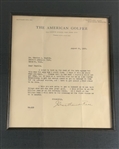 Bobby Jones & Grantland Rice Signed 1925 US Amateur Display w/ American Golfer Letter - Framed JSA ALOA