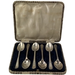 A Set of Six Sterling Silver Golfing Spoons by Walker & Hall