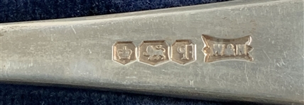 A Set of Six Sterling Silver Golfing Spoons by Walker & Hall