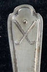 A Set of Six Walker and Hall Sterling Silver Golf Motif Teaspoons Sheffield 1933