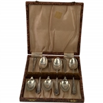 A Set of Six Walker and Hall Sterling Silver Golf Motif Teaspoons Sheffield 1932