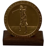 Medallic Art Company Gold-Plated Centennial of Golf in America Commemorative Medal and Stand