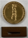 Medallic Art Company Gold-Plated Centennial of Golf in America Commemorative Medal and Stand