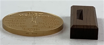 Medallic Art Company Gold-Plated Centennial of Golf in America Commemorative Medal and Stand