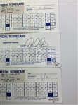 Five Signed 1990's Colonial Official Scorecards w/ Fuzzy Zoeller, Tom Lehman and Corey Pavin