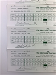 Five 1994 Memorial Tournament Official Scorecards W/ Calcavecchia, Singh, Lanny Wadkins
