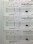 5 Course Used 1990's Memorial Tournament Official Scorecards W/ Daly, Cink, Stadler and Sutton