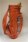 Fuzzy Zoeller's c.1985 Tournament Used PowerBilt H&B Staff Orange Golf Bag w/ Signature Duck Headcover