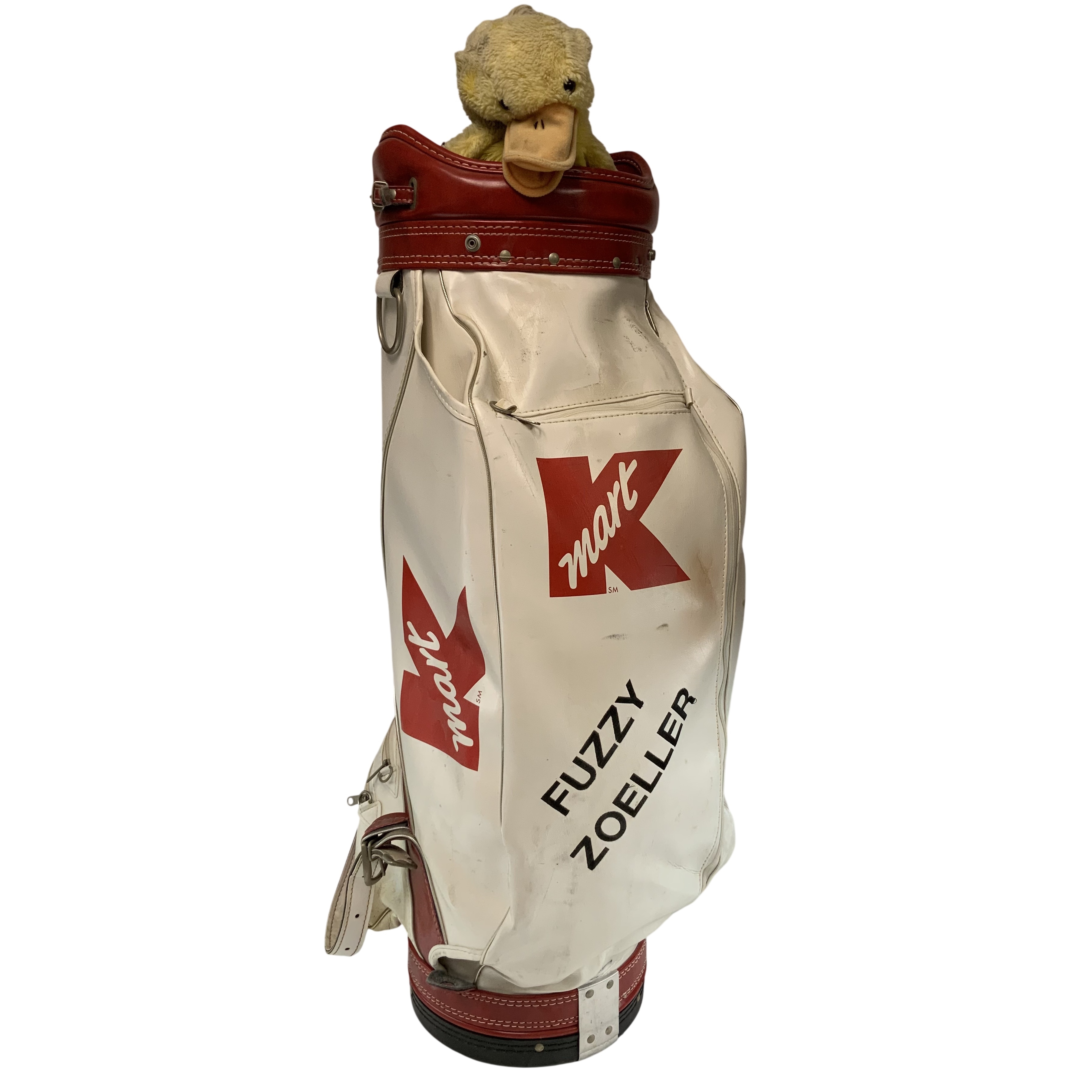 Cougar X-Zest ゴルフバッグ レッド/ホワイト Lot Detail - Fuzzy Zoeller's Tournament Used Kmart Red & White