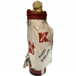 Fuzzy Zoellers Tournament Used Kmart Red & White Staff Bag w/ Signature Duck Headcover
