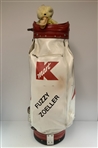 Fuzzy Zoeller's Tournament Used Kmart Red & White Staff Bag w/ Signature Duck Headcover