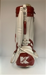 Fuzzy Zoeller's Tournament Used Kmart Red & White Staff Bag w/ Signature Duck Headcover