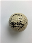 Fuzzy Zoeller's Winning Signed 1986 Pebble Beach Pro-Am Tournament Used Golf Ball from Caddie w/ Badge JSA ALOA