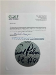 Arnold Palmer Signed Personal Used 1992 PGA Championship Maxfli HT-100 Golf Ball w/ 'PGA 92' Inscrip. - Mazzeo Collection JSA ALOA 