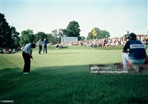 1984 US Open at Winged Foot Winning Final Rd 18th Hole Tournament Used Flown Flag Signed by Fuzzy Zoeller & Runner Up Norman to Caddie JSA ALOA