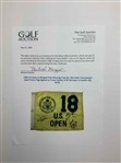 1984 US Open at Winged Foot Winning Final Rd 18th Hole Tournament Used Flown Flag Signed by Fuzzy Zoeller & Runner Up Norman to Caddie JSA ALOA
