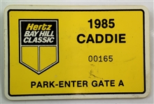 Fuzzy Zoeller's Winning 1985 Hertz Bay Hill Classic Signed Tournament Used Golf Ball from Caddie w/ Badge JSA ALOA