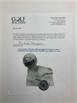 Fuzzy Zoeller's Winning 1983 Las Vegas Pro-Celebrity Classic Tournament Used Signed Maxfli Golf Ball from Caddie w/ Badge JSA ALOA